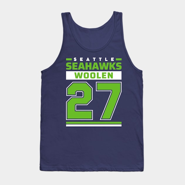 Seattle Seahawks Woolen 27 Edition Varsity 2 Tank Top by ENTIN 